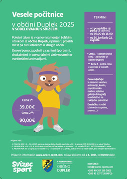 Tabor je namenjen otrokom od 1. do 9. razreda osnovne šole.