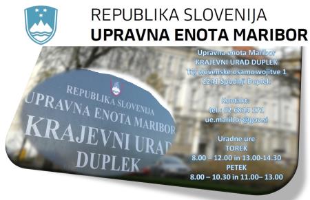 Obvestilo o ponovnem poslovanju krajevnih uradov na območju UE Maribor